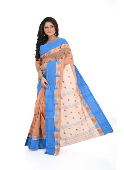 Serene Handwoven Cotton Saree I Peach