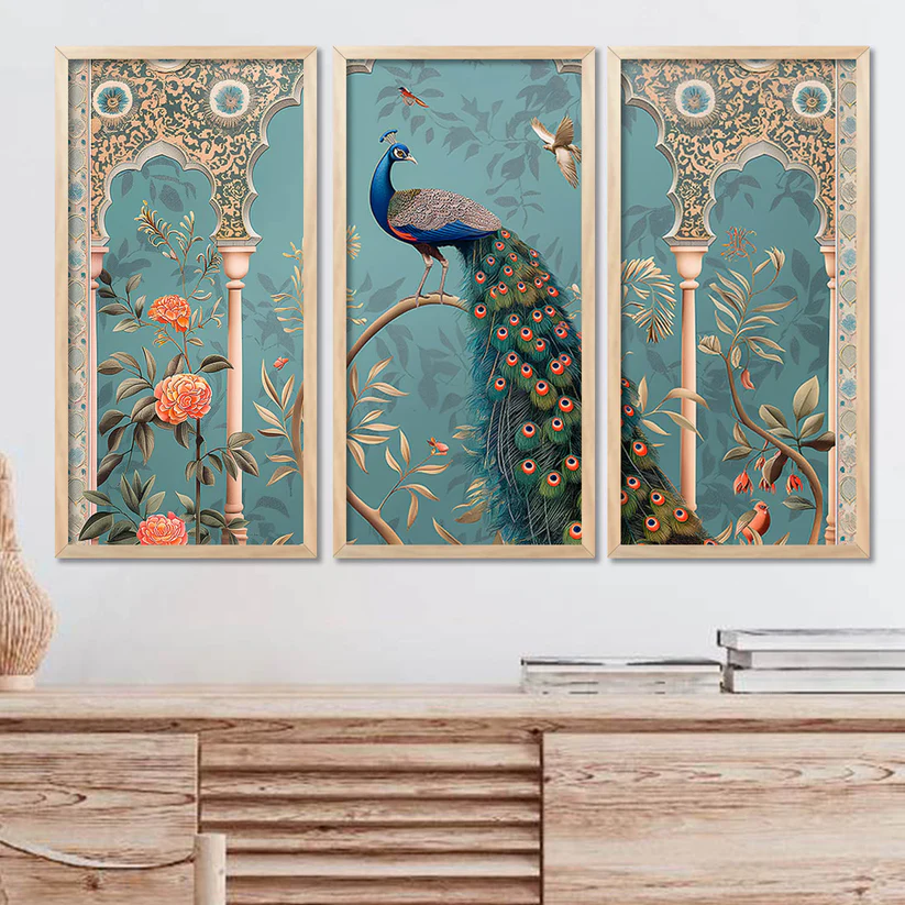 Traditional Animal Framed Art, Decorative Wall Art
